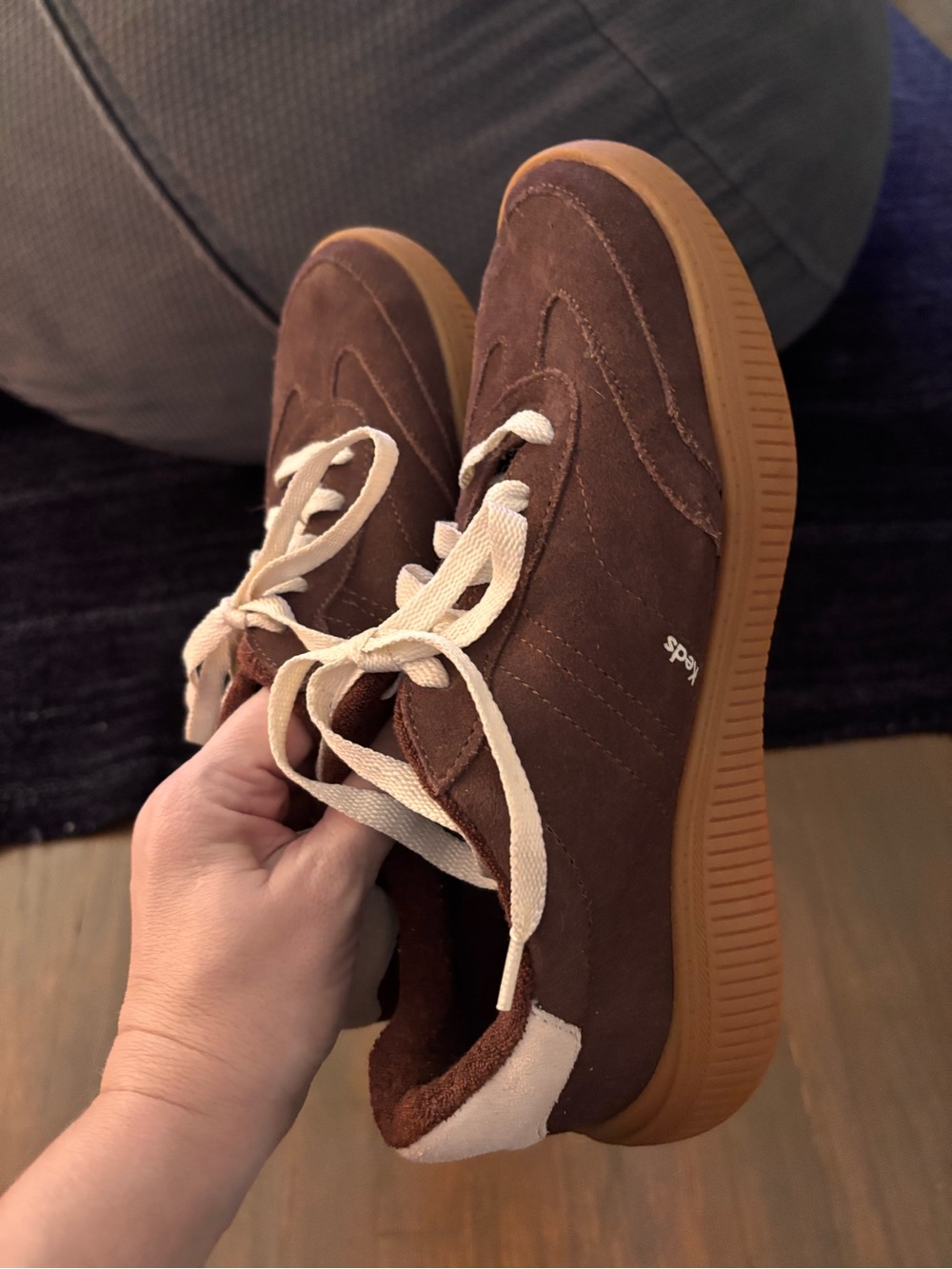 Keds Suede Brown Sneakers with Cream Laces